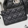 6930952c6e68136f4d9aa1b0 Dior Toujours Medium Bag in Black Calfskin with Cannage Stitching
