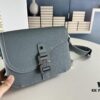 Box Included [Top Original Version] This mini saddle messenger bag is exquisitely stylish, crafted from black grained calf leather and adorned with a flap closure and 'DIOR' signature, highlighting the refined charm of the saddle design. Spacious interior compartments with a patch pocket accommodate daily essentials. Equipped with an adjustable leather shoulder strap for versatile wear as a shoulder or crossbody bag.