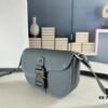 6930954b6e68136f4d9aa1f2 Dior Saddle Clutch with Shoulder Strap in Oblique Print Fabric and Black Grained Calfskin