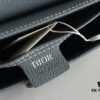 693095556e68136f4d9aa205 Dior Saddle Clutch with Shoulder Strap in Oblique Print Fabric and Black Grained Calfskin
