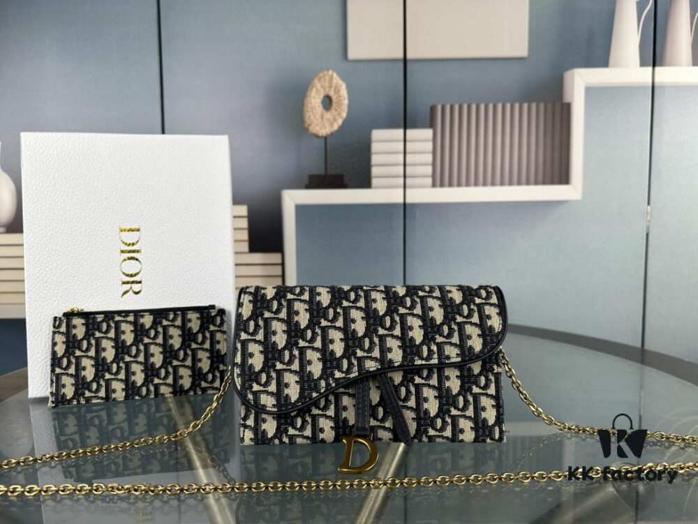 6930957e6e68136f4d9aa255 Dior Saddle Bag Series Crossbody Bag with Box ♥️ Comes with Chain, Can Be Used as Clutch or Crossbody, Includes Six Card Slots and Coin Purse, Practical Design, Size 19*13, Model No. 6602, Deep Blue
