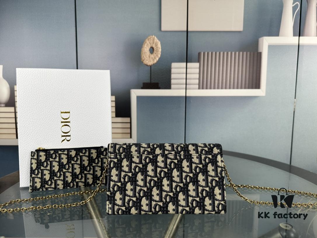 693095806e68136f4d9aa257 Dior Saddle Bag Series Crossbody Bag with Box ♥️ Comes with Chain, Can Be Used as Clutch or Crossbody, Includes Six Card Slots and Coin Purse, Practical Design, Size 19*13, Model No. 6602, Deep Blue