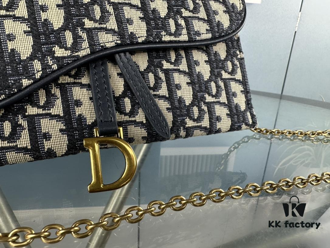 693095816e68136f4d9aa25a Dior Saddle Bag Series Crossbody Bag with Box ♥️ Comes with Chain, Can Be Used as Clutch or Crossbody, Includes Six Card Slots and Coin Purse, Practical Design, Size 19*13, Model No. 6602, Deep Blue