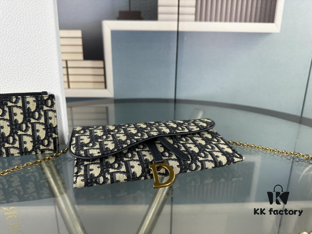 693095816e68136f4d9aa25b Dior Saddle Bag Series Crossbody Bag with Box ♥️ Comes with Chain, Can Be Used as Clutch or Crossbody, Includes Six Card Slots and Coin Purse, Practical Design, Size 19*13, Model No. 6602, Deep Blue