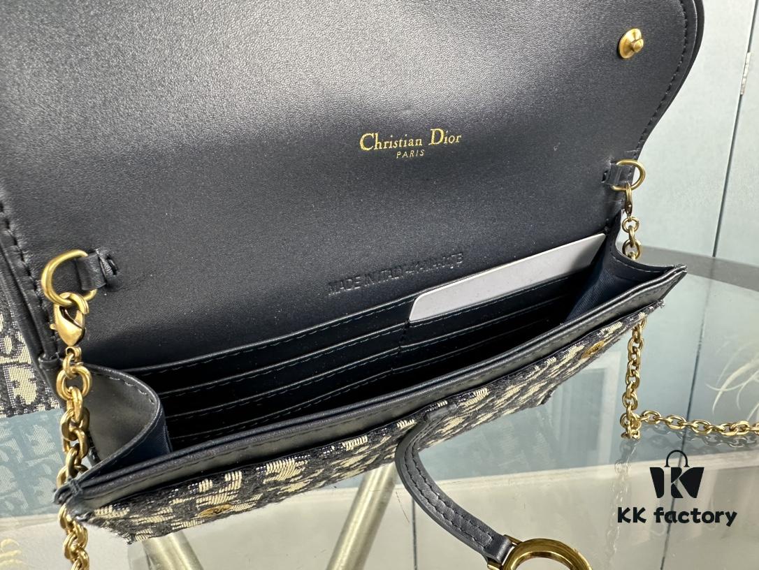 693095826e68136f4d9aa25c Dior Saddle Bag Series Crossbody Bag with Box ♥️ Comes with Chain, Can Be Used as Clutch or Crossbody, Includes Six Card Slots and Coin Purse, Practical Design, Size 19*13, Model No. 6602, Deep Blue