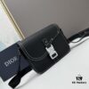 Box Included [Top Original Version] This miniature saddle messenger bag is exquisitely stylish, meticulously crafted from black grained cowhide leather and accentuated with a flap closure and 'DIOR' signature, highlighting the refined charm of the saddle design. Featuring a spacious interior compartment with a patch pocket for organizing daily essentials, it comes with an adjustable leather shoulder strap that allows for both shoulder and crossbody wear.