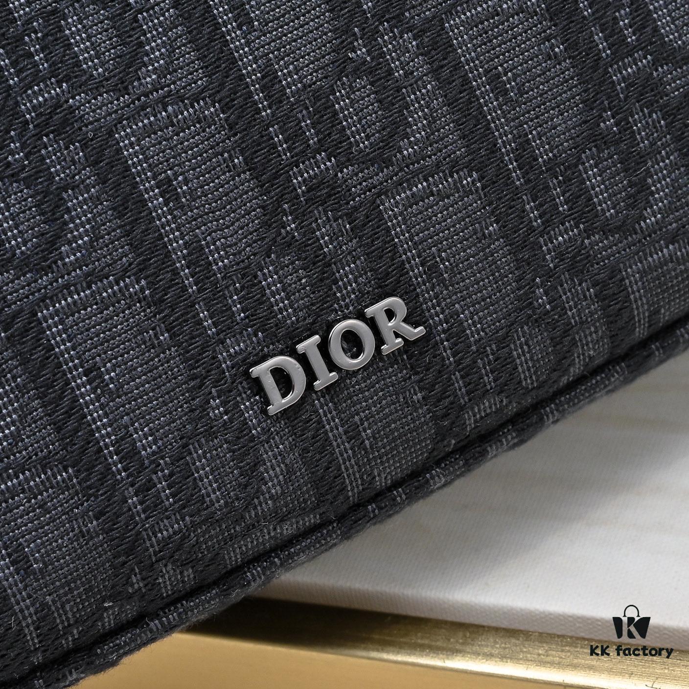 Dior Diamond Pattern Canvas Wash Pouch