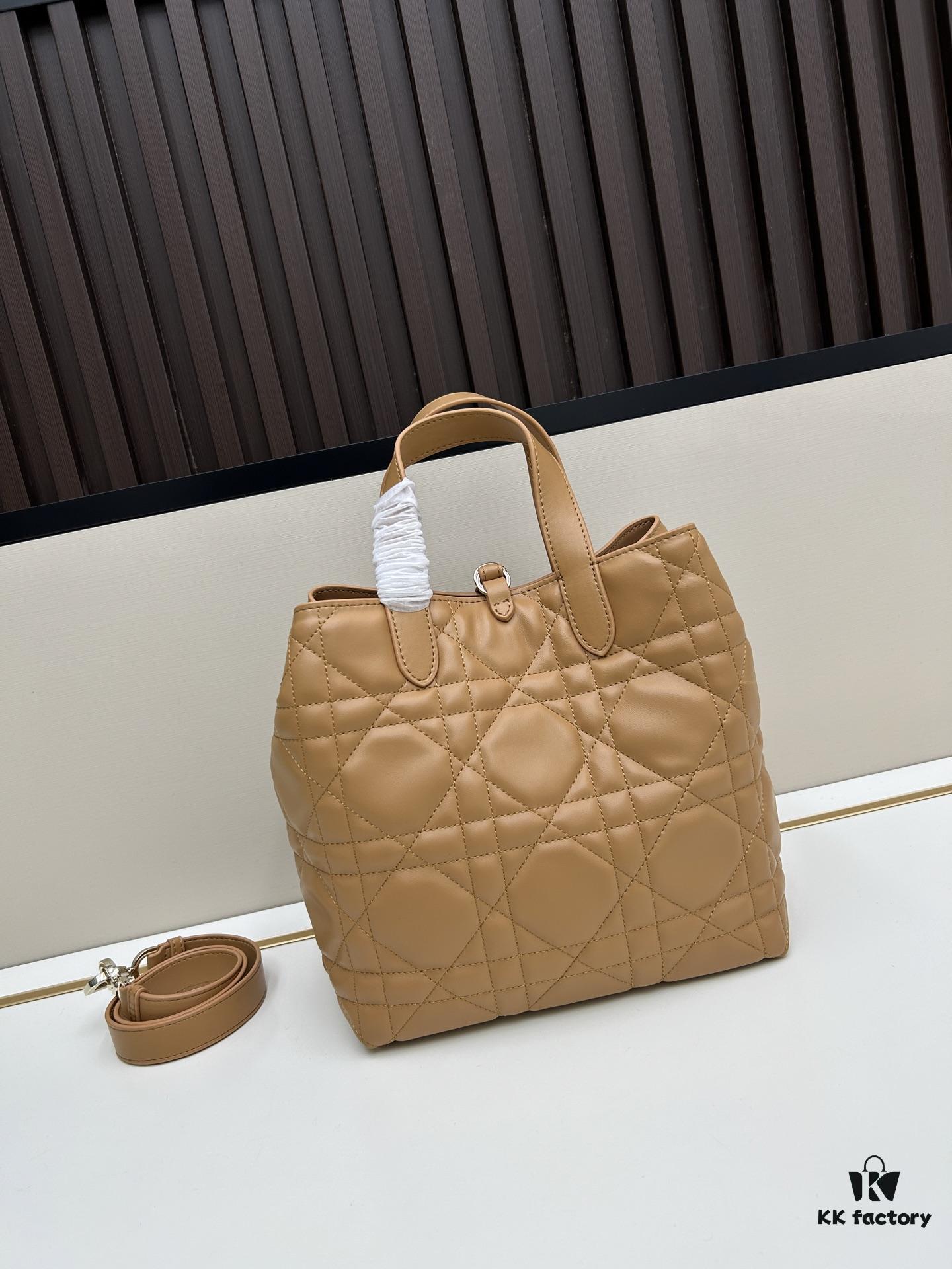 693095ce6e68136f4d9aa2f7 Dior Toujours Vertical Handbag in Blush Beige Calfskin Leather