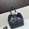 693095d26e68136f4d9aa2ff Dior Toujours Vertical Handbag in Blush Beige Calfskin with Cannage Stitching