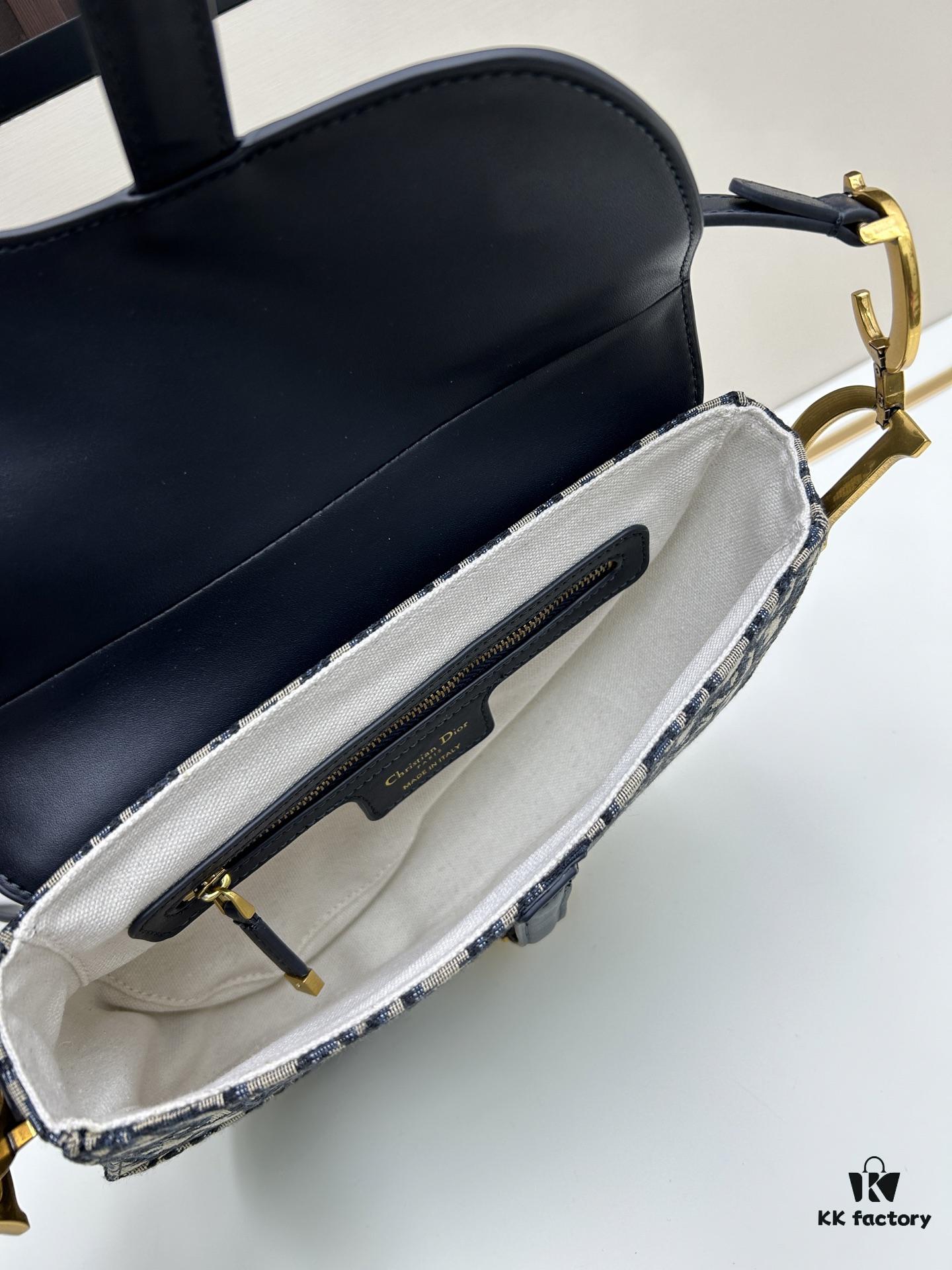 693095e96e68136f4d9aa327 Dior Saddle Monogram Large Bag with Box and Genuine Leather Strap