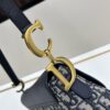693095ea6e68136f4d9aa32c Dior Saddle Monogram Large Bag with Box and Genuine Leather Strap