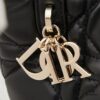 Dior Toujours Small Vertical Handbag in Black Calfskin with Cannage Stitching