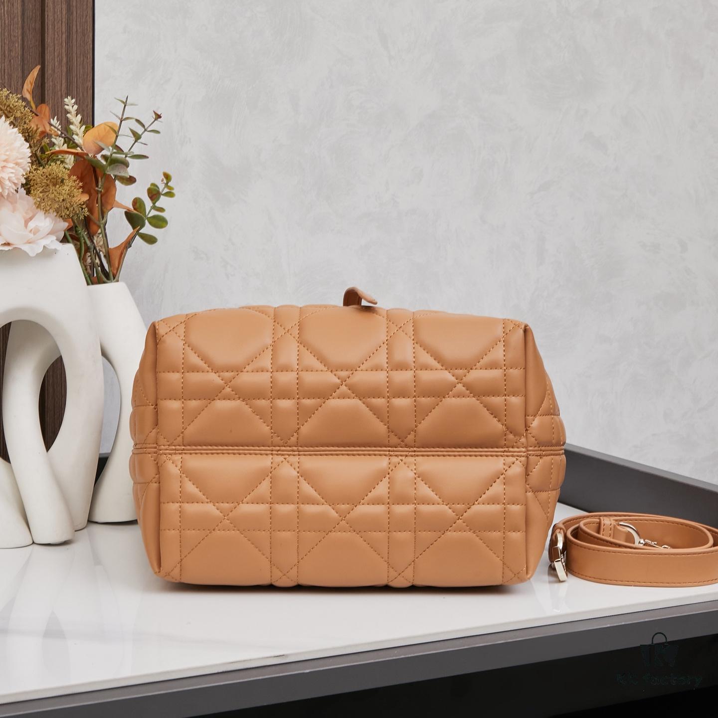 693095fb6e68136f4d9aa34d Medium Dior Toujours Vertical Handbag in Blush Beige Calfskin Leather