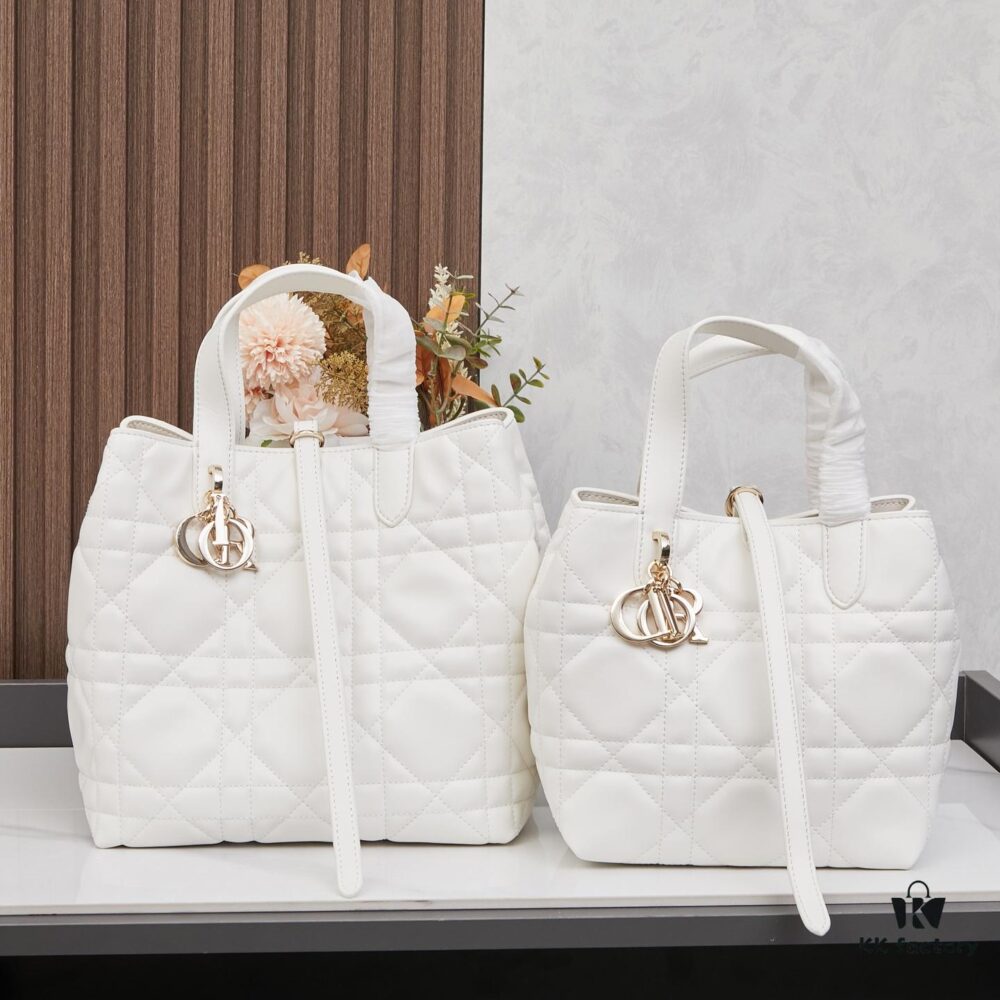 693095fe6e68136f4d9aa354 Dior Toujours Medium Vertical Handbag in Blush Beige Calfskin with Oversized Cannage Stitching