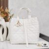 693096036e68136f4d9aa35e Dior Toujours Medium Vertical Handbag in Blush Beige Calfskin with Oversized Cannage Stitching