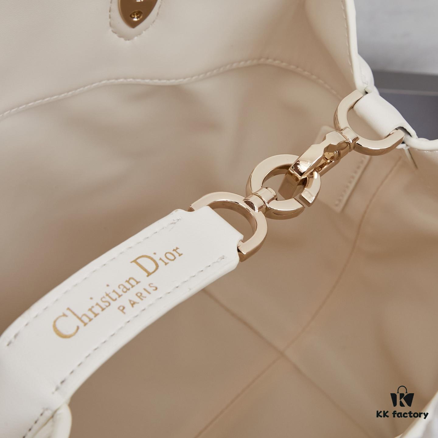 693096056e68136f4d9aa362 Dior Toujours Medium Vertical Handbag in Blush Beige Calfskin with Oversized Cannage Stitching