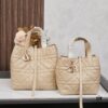 693096086e68136f4d9aa366 Dior Toujours Medium Vertical Handbag in Blush Beige Calfskin with Cannage Stitching