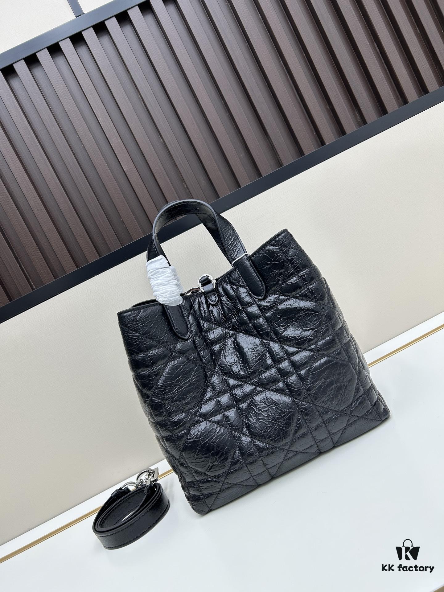 693096366e68136f4d9aa3bc Dior Toujours Medium Vertical Leather Handbag in Blush Beige with Cannage Stitching