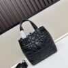 Dior Toujours Medium Vertical Handbag in Blush Beige Calfskin with Large Herringbone Stitching