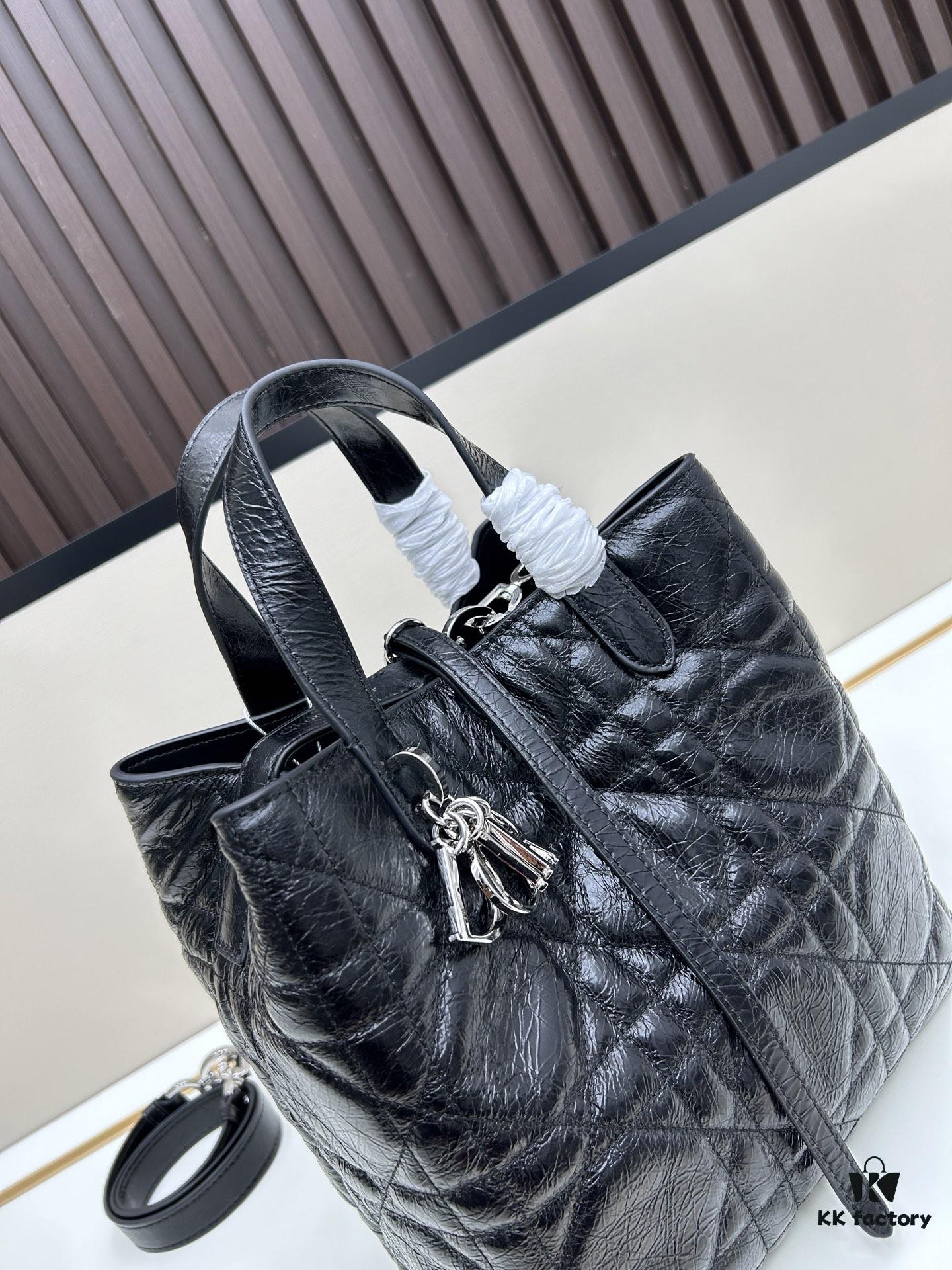 6930963a6e68136f4d9aa3c4 Dior Toujours Medium Vertical Leather Handbag in Blush Beige with Cannage Stitching