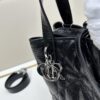Dior Toujours Medium Vertical Handbag in Blush Beige Calfskin with Large Herringbone Stitching