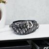 693096486e68136f4d9aa3de Small Blue Dior Saddle Bag with Box, New Model Silver Buckle