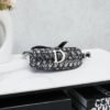 6930964d6e68136f4d9aa3e9 Small Size with Black Dior Saddle Bag with Silver Buckle in Box