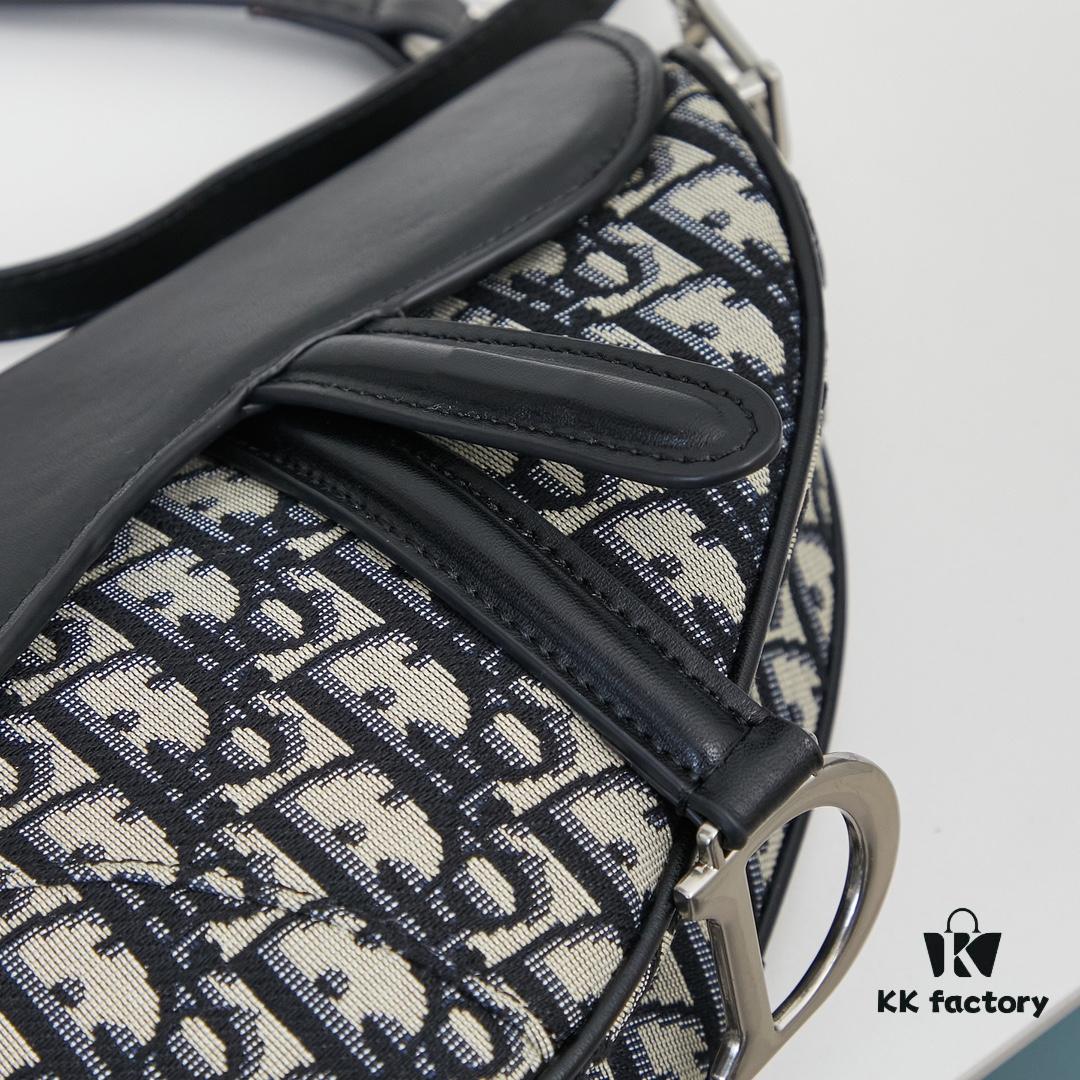 6930964e6e68136f4d9aa3eb Small Size with Black Dior Saddle Bag with Silver Buckle in Box