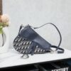6930964f6e68136f4d9aa3ec Large Blue Dior Saddle Bag with Box, New Model with Silver Buckle