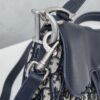 693096516e68136f4d9aa3f2 Large Blue Dior Saddle Bag with Box, New Model with Silver Buckle