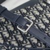 693096516e68136f4d9aa3f3 Large Blue Dior Saddle Bag with Box, New Model with Silver Buckle