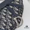 693096536e68136f4d9aa3f4 Large Blue Dior Saddle Bag with Box, New Model with Silver Buckle