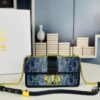 693096586e68136f4d9aa3ff Small 30 Montaigne East-West Chain Bag in Denim Dior Oblique Jacquard