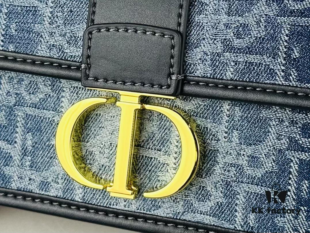 6930965a6e68136f4d9aa406 Small 30 Montaigne East-West Chain Bag in Denim Dior Oblique Jacquard