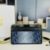 6930965d6e68136f4d9aa40c Large 30 Montaigne East-West Chain Bag in Denim Dior Oblique Jacquard