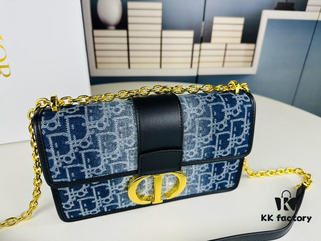 6930965e6e68136f4d9aa40e Large 30 Montaigne East-West Chain Bag in Denim Dior Oblique Jacquard
