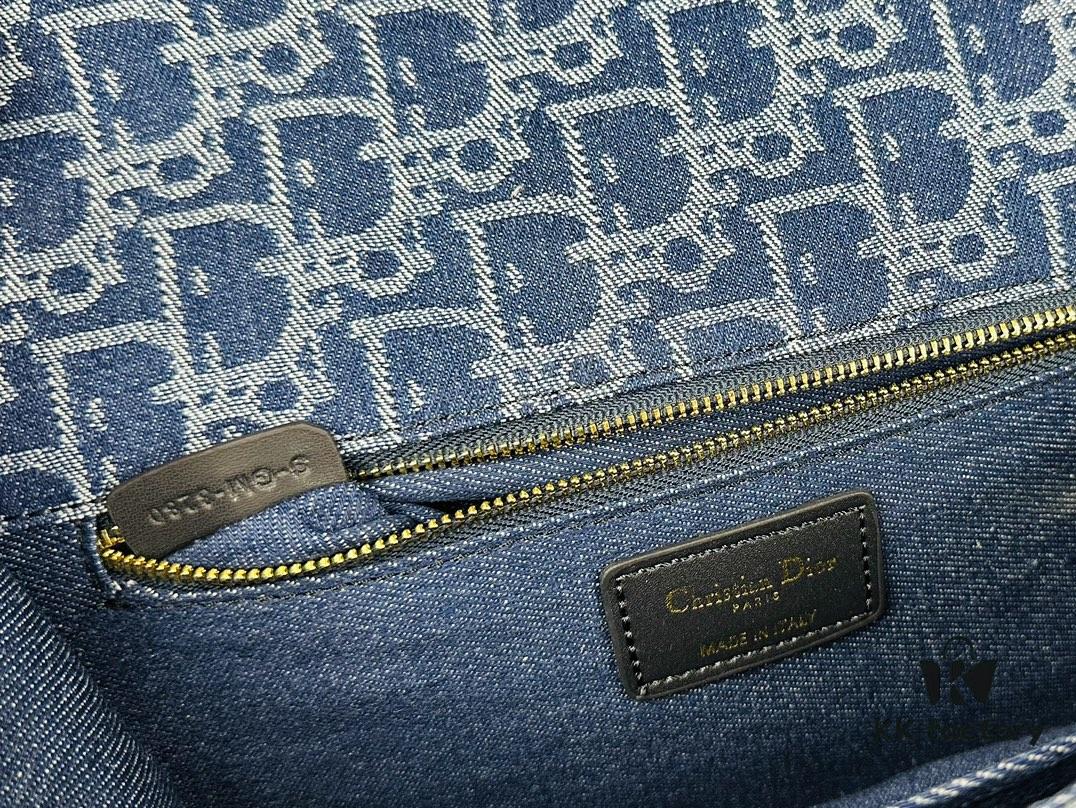693096606e68136f4d9aa412 Large 30 Montaigne East-West Chain Bag in Denim Dior Oblique Jacquard