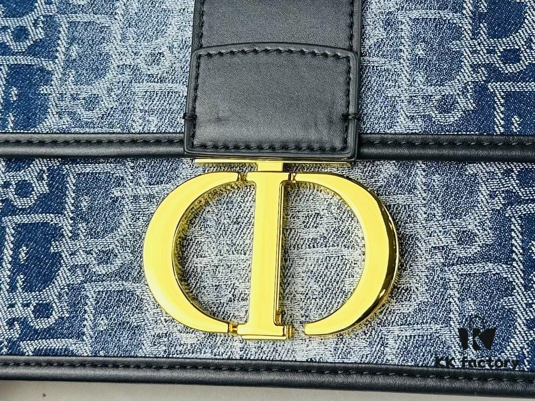 693096626e68136f4d9aa416 Large 30 Montaigne East-West Handbag in Denim Dior Oblique Jacquard