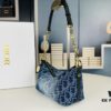 693096646e68136f4d9aa41b Diorstar Hobo Chain Bag in Blue Denim Dior Oblique Jacquard