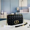 6930967c6e68136f4d9aa452 Large DIOR Caro Bag in Toffee Beige Calfskin with Cannage Stitching