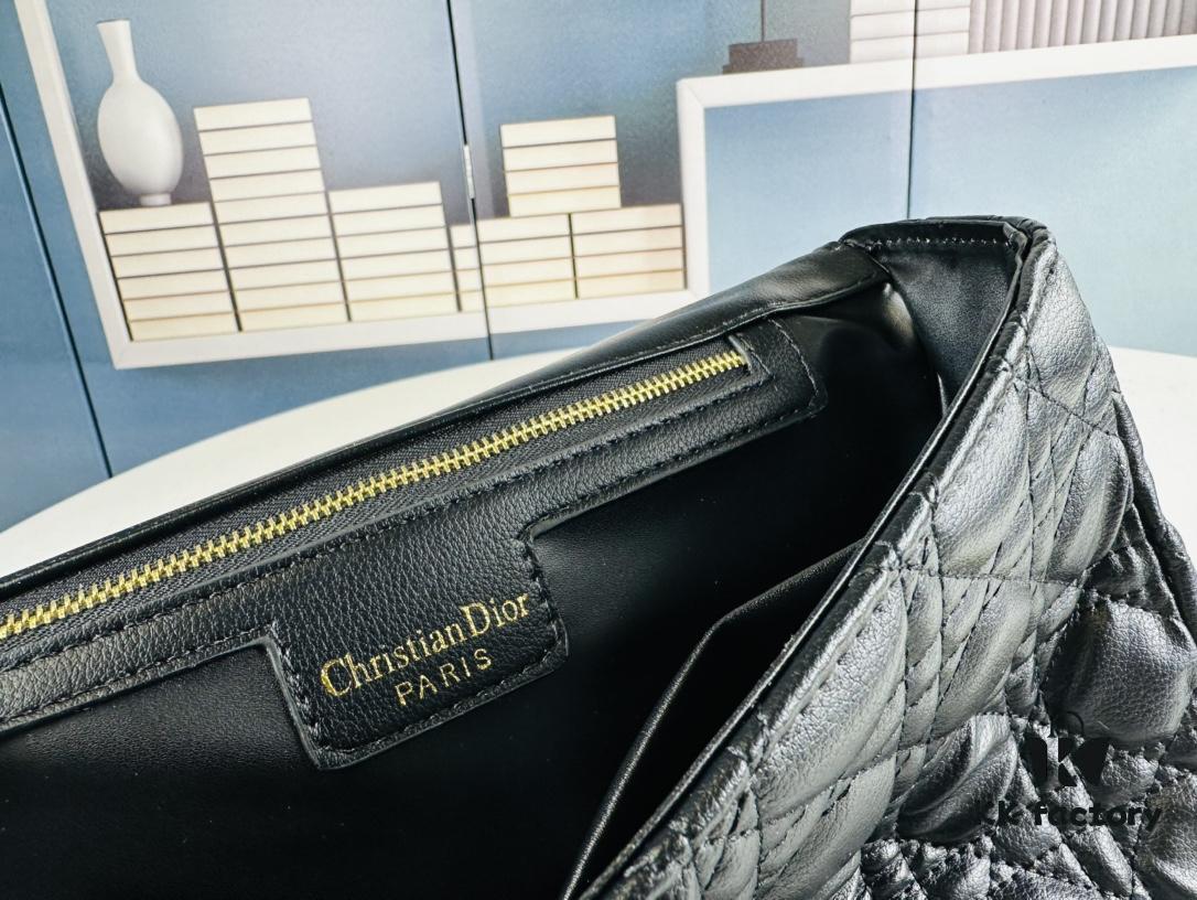 6930967f6e68136f4d9aa458 Large DIOR Caro Bag in Toffee Beige Calfskin with Cannage Stitching