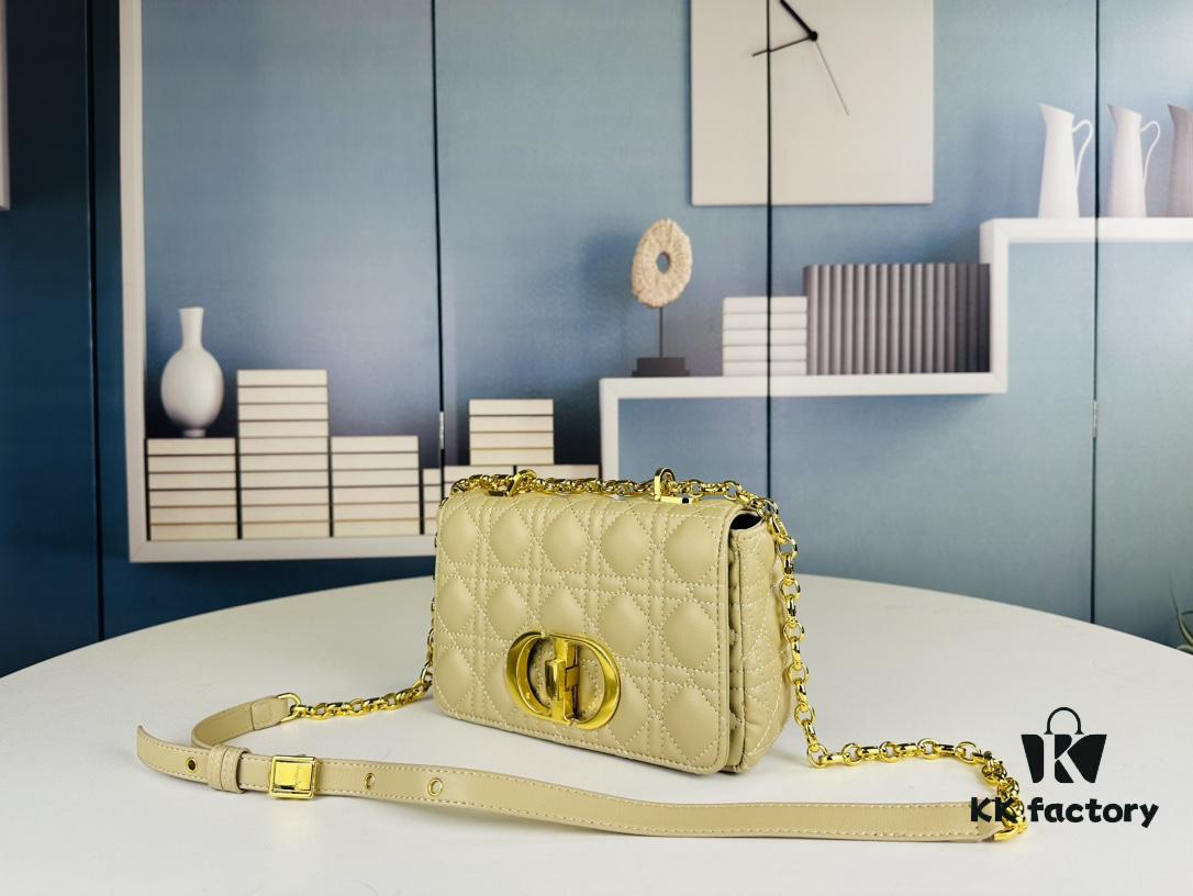 693096806e68136f4d9aa45a Dior Caro Mini Bag in Caramel Beige Calfskin with Cannage Stitching