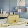693096806e68136f4d9aa45d Dior Caro Mini Bag in Caramel Beige Calfskin with Cannage Stitching