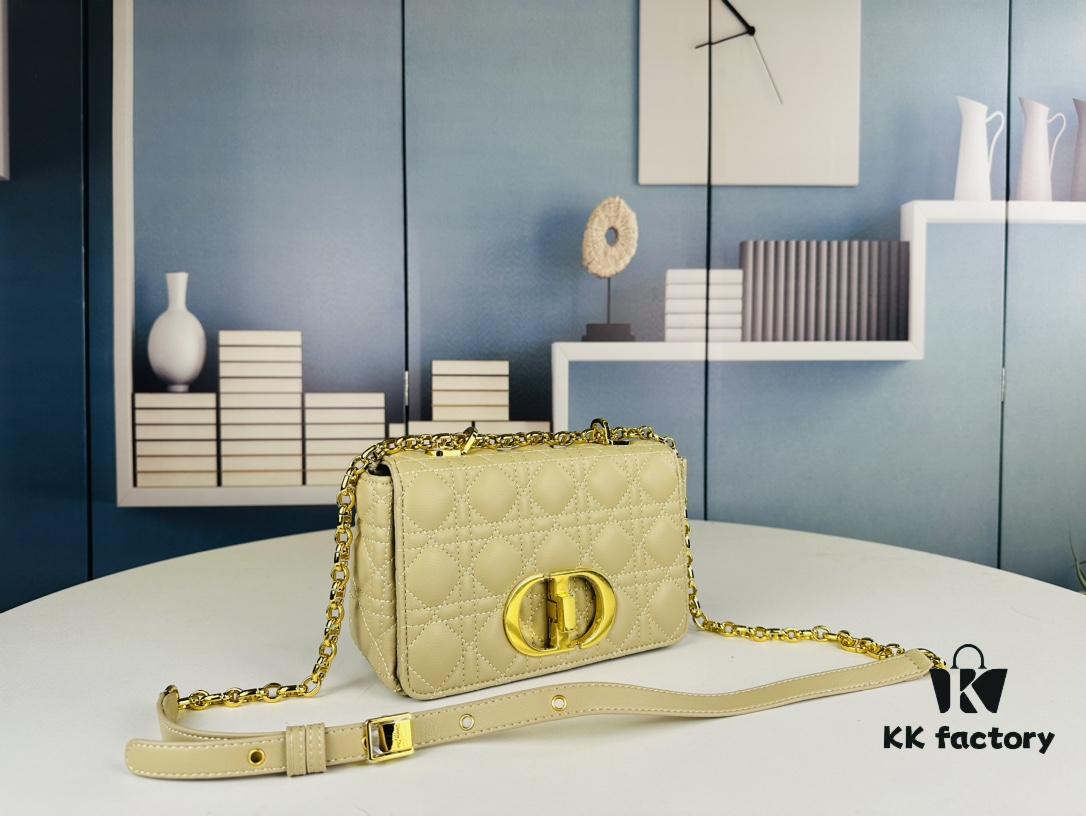 693096806e68136f4d9aa45d Dior Caro Mini Bag in Caramel Beige Calfskin with Cannage Stitching