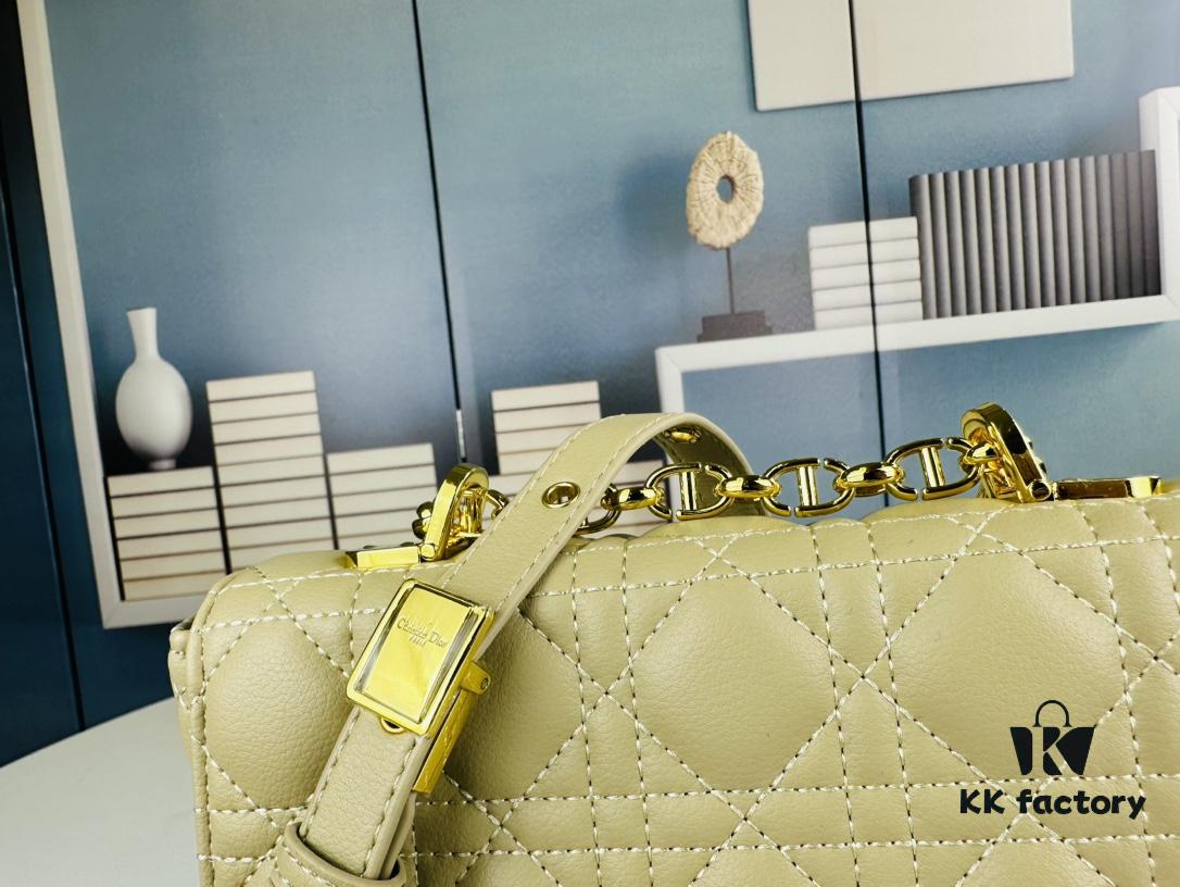 693096816e68136f4d9aa460 Dior Caro Mini Bag in Caramel Beige Calfskin with Cannage Stitching
