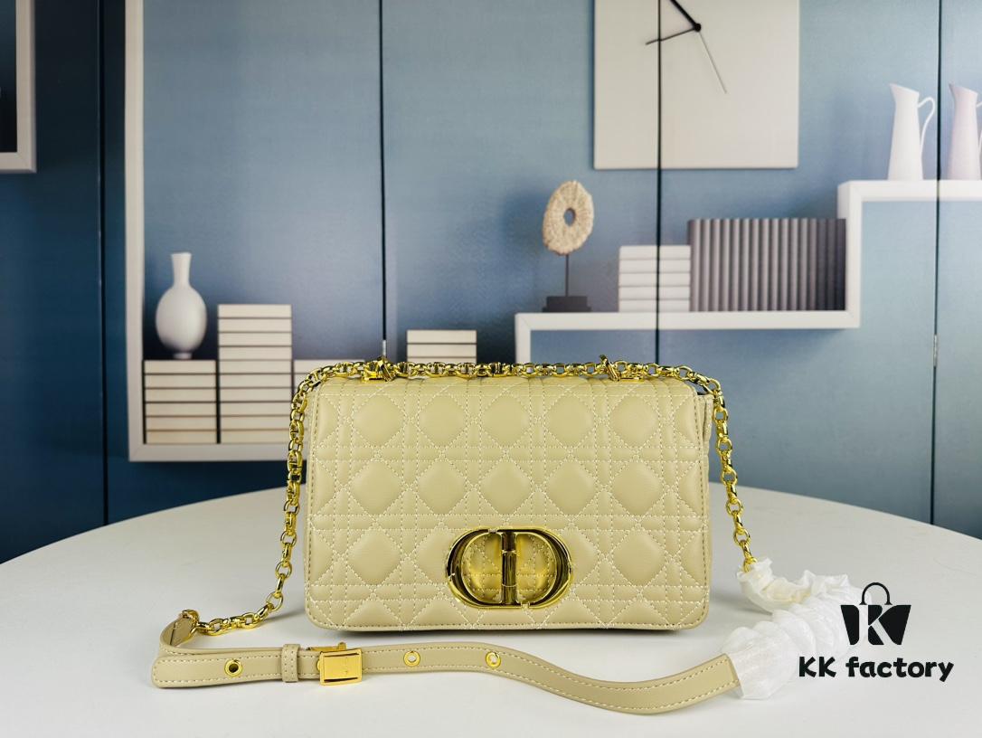 693096836e68136f4d9aa463 Dior Caro Medium Handbag in Caramel Beige Calfskin with Cannage Stitching