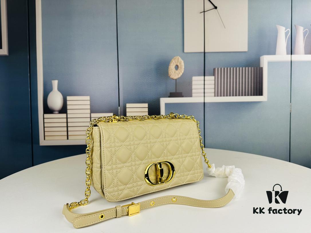 693096856e68136f4d9aa465 Dior Caro Medium Handbag in Caramel Beige Calfskin with Cannage Stitching