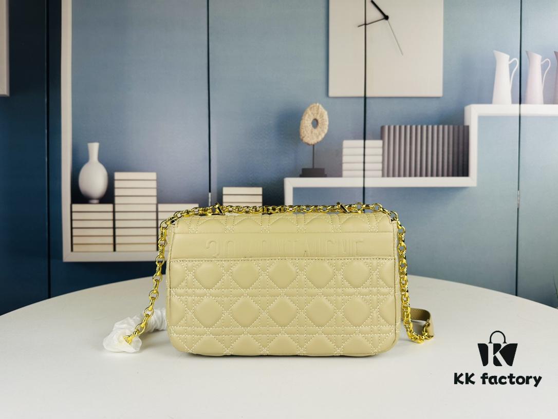 693096856e68136f4d9aa466 Dior Caro Medium Handbag in Caramel Beige Calfskin with Cannage Stitching
