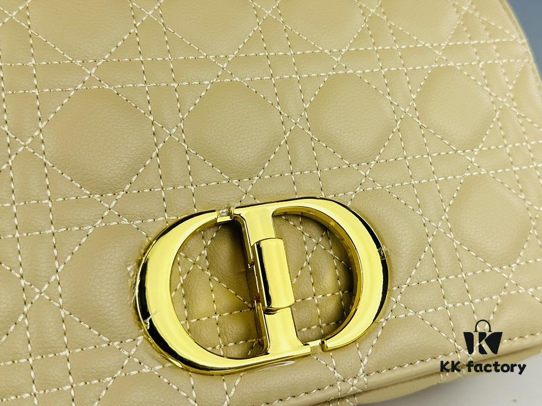 693096856e68136f4d9aa467 Dior Caro Medium Handbag in Caramel Beige Calfskin with Cannage Stitching