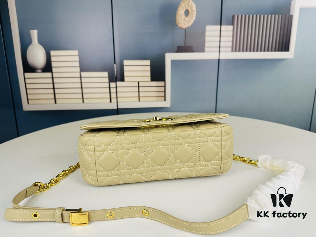 693096856e68136f4d9aa469 Dior Caro Medium Handbag in Caramel Beige Calfskin with Cannage Stitching